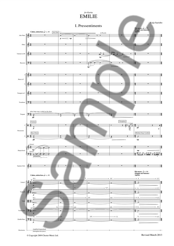 Kaija Saariaho: Emilie (Full Score)