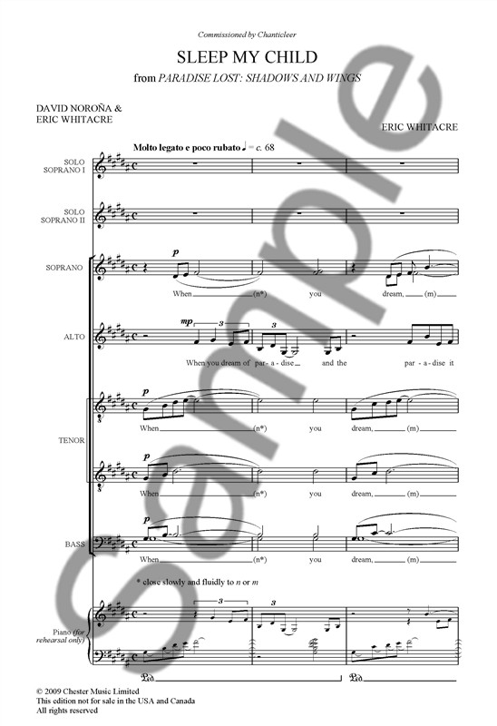 Eric Whitacre: Sleep My Child