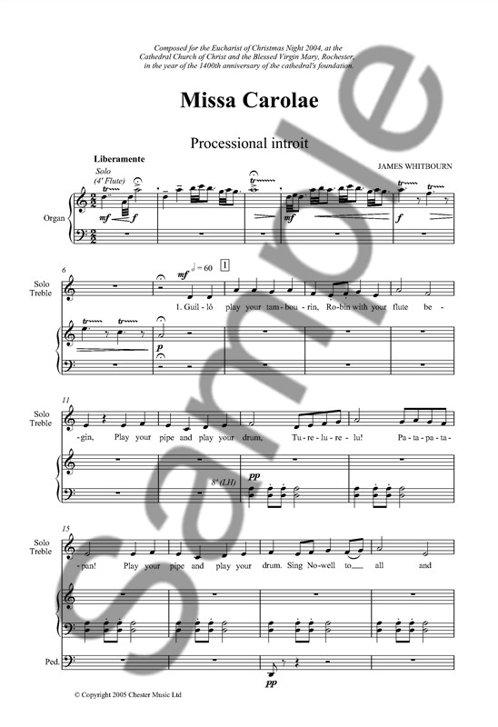 James Whitbourn: Introit And Kyrie (Missa Carolae) - Vocal Score