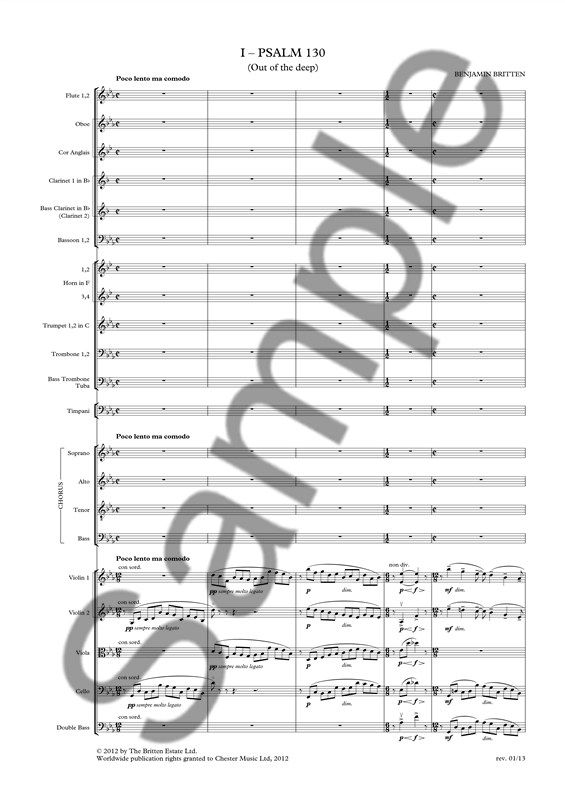 Benjamin Britten: Two Psalms (Full Score)