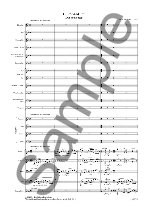 Benjamin Britten: Two Psalms (Full Score)