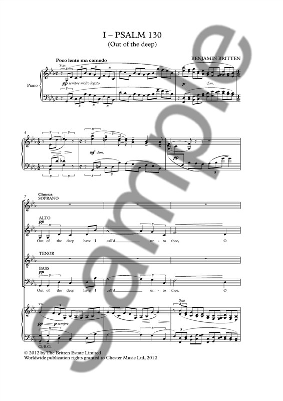 Benjamin Britten: Two Psalms (Vocal Score)