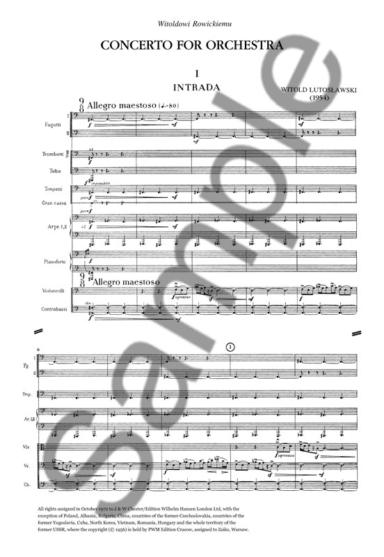 Witold Lutoslawski: Concerto For Orchestra (Study Score)