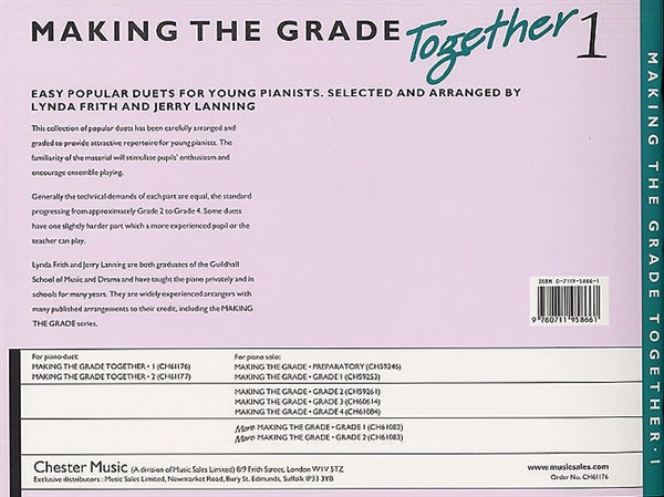 Making The Grade Together: Piano Duets Book One