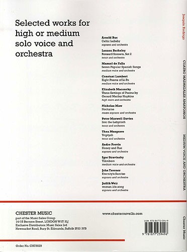 Joaquin Rodrigo: Cuatro Madrigales Amatorios (Medium Voice And Orchestra)