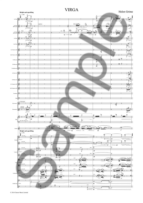 Helen Grime: Virga (Score)