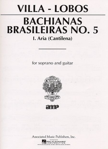 Heitor Villa-Lobos: Bachianas Brasileiras No. 5 - 1. Aria (Cantilana)
