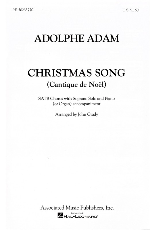 Adolphe Adam: Christmas Song (Vocal Score)