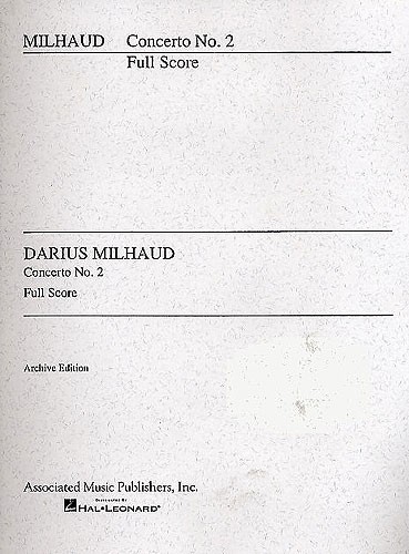 Darius Milhaud: Cello Concerto No.2 (Study Score)