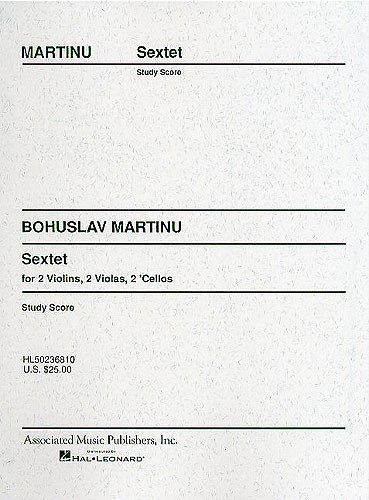 Bohuslav Martinu: Sextet (Miniature Score)