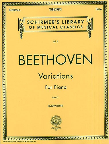 Ludwig Van Beethoven: Variations For Piano Book 1