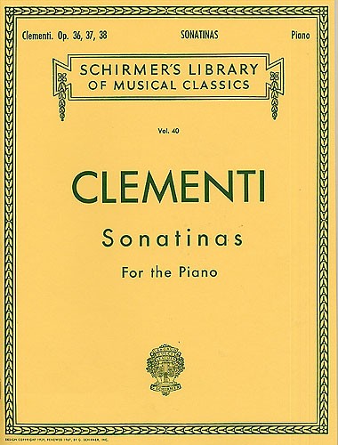 Muzio Clementi: Sonatinas For The Piano Op.36-38