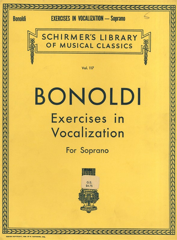 F.R. Bonoldi: Exercises In Vocalization (Soprano)