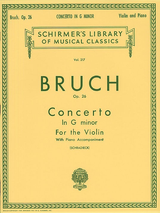 Max Bruch: Violin Concerto No.1 In G Minor Op.26 (Violin/Piano)