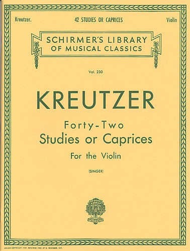 Rodolphe Kreutzer: Forty-Two Studies Or Caprices (Violin)