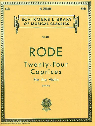 Pierre Rode: Twenty Four Caprices