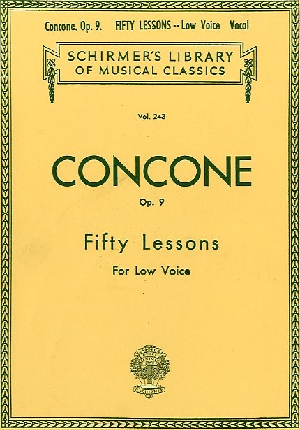 Giuseppe Concone: Fifty Lessons Op.9 For Low Voice