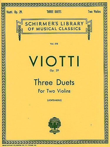 Giovanni Battista Viotti: Three Duets For Two Violins Op.29