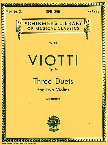 Giovanni Battista Viotti: Three Duets For Two Violins Op.29