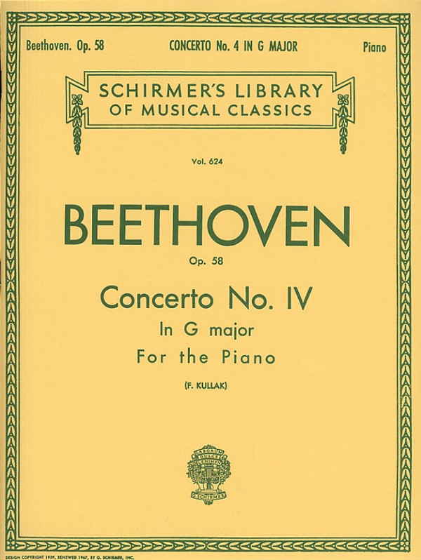 Ludwig Van Beethoven: Piano Concerto No. 4 In G Major Op.58 (2 Piano Score)