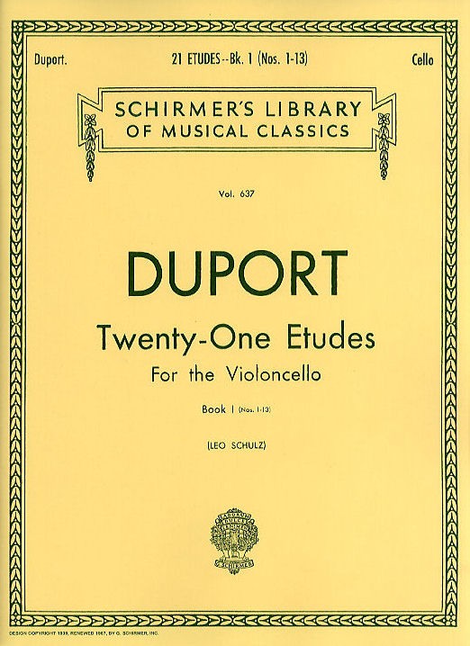 Jean-Louis Duport: 21 Etudes For Solo Cello Book 1 (Nos. 1-13)