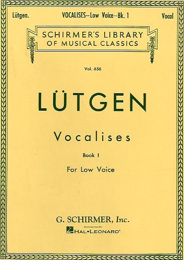 B. Lutgen: Vocalises Book One For Low Voice