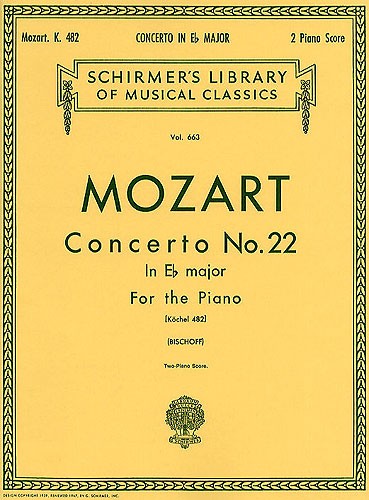 W.A. Mozart: Piano Concerto No.22 In E Flat K.482 (2 Piano Score)