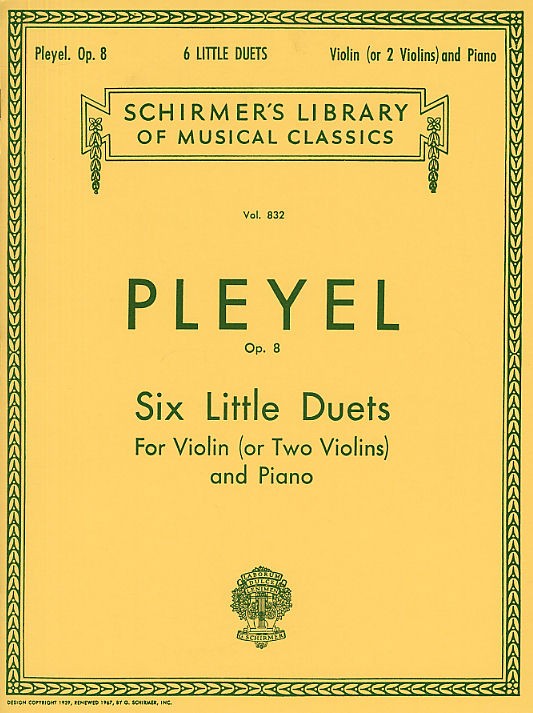 Ignaz Pleyel: Six Little Duets For Violin and Piano Op.8
