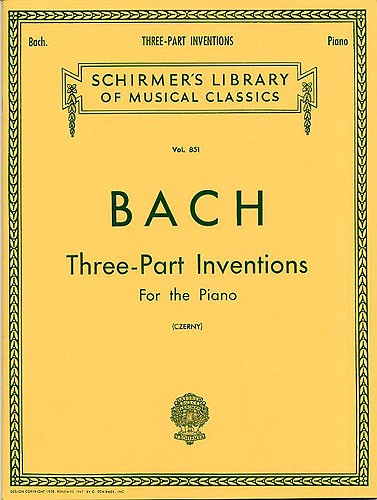 J.S. Bach: Fifteen Three-Part Inventions (Czerny)