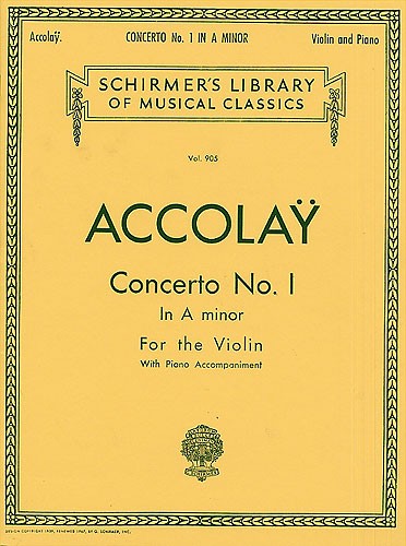 Jean Batiste Accolay: Concerto No. 1 In A Minor
