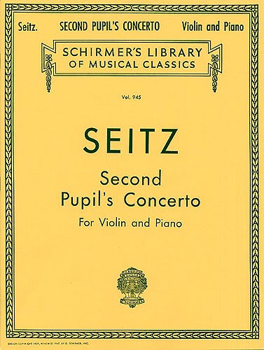 Friedrich Seitz: Pupil's Violin Concerto No.2 In G Op.13 (Violin/Piano)