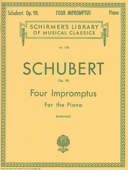 Franz Schubert: Four Impromptus For Piano Op.90