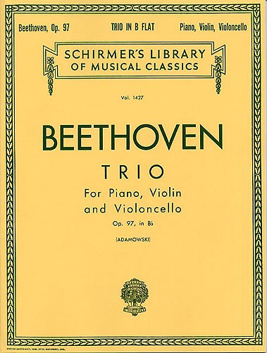 Beethoven: Piano Trio In B Flat 'Archduke' Op.97 (Score)