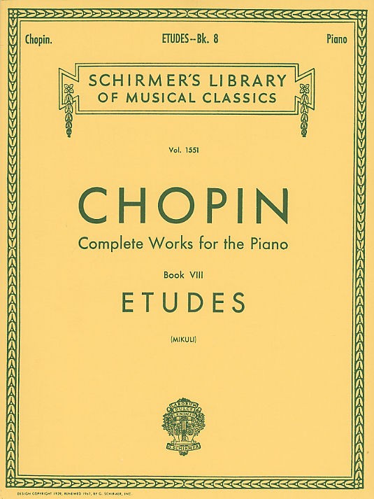 Frederic Chopin: Complete Works For The Piano Book VIII Etudes