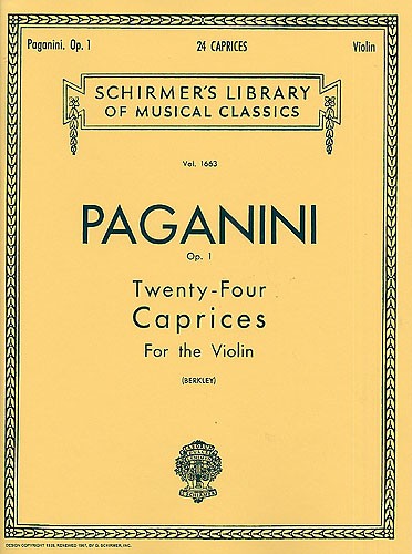 Niccolo Paganini: Twenty-Four Caprices For Solo Violin Op.1