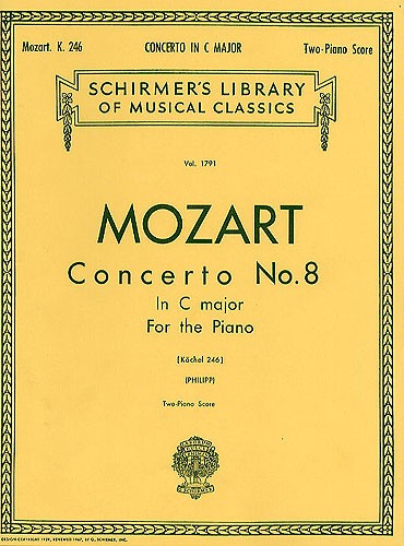 W.A. Mozart: Piano Concerto No.8 In C K.246 (2 Piano Score)