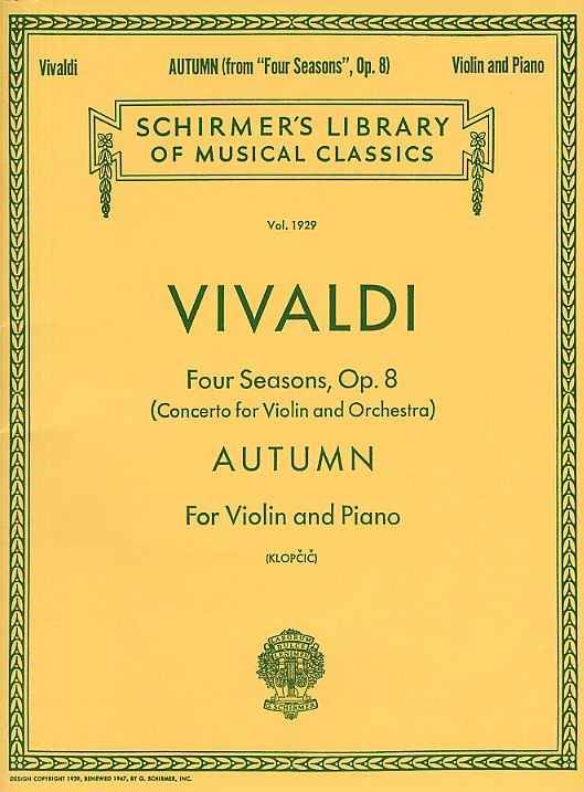 Antonio Vivaldi: Autumn From 'Four Seasons' Op.8 (Violin/Piano)