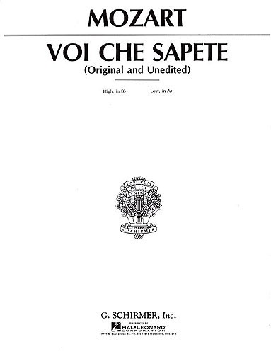W.A. Mozart: Voi Che Sapete (The Marriage Of Figaro) - Medium Voice