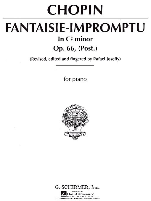 Frederic Chopin: Fantasie Impromptu In C Sharp Minor Op.66 (Piano)