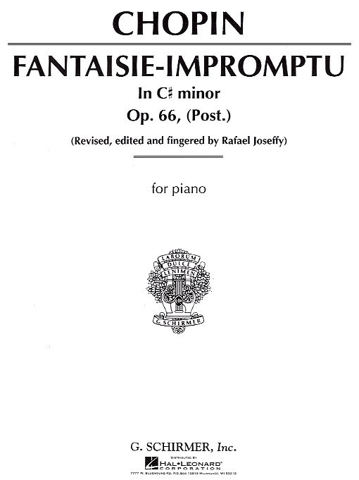 Frederic Chopin: Fantasie Impromptu In C Sharp Minor Op.66 (Piano)