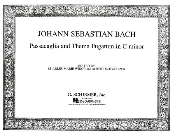 J.S Bach: Passacaglia And Thema Fugatum In C Minor