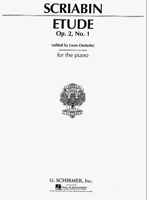 Alexander Scriabin: Etude In C Sharp Minor Op.2 No.1