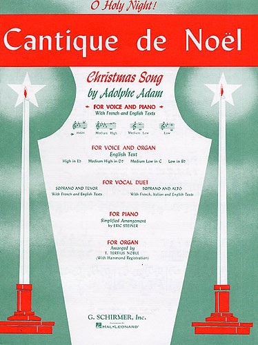 Adolphe Adam: Cantique De Noel (O Holy Night) for High Voice In E Flat.