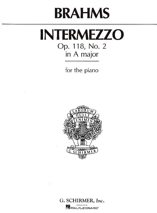 Johannes Brahms: Intermezzo In A Op.118 No.2