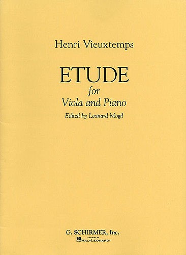 Henri Vieuxtemps: Etude For Viola And Piano