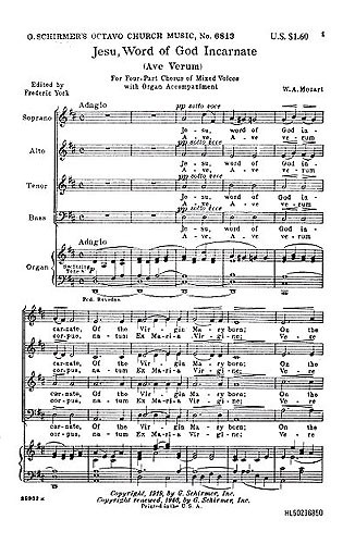 W.A. Mozart: Ave Verum Corpus (SATB)