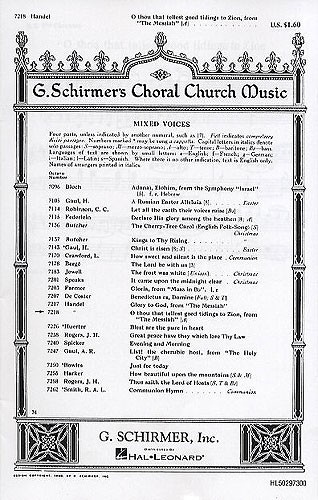 G.F. Handel: O Thou That Tellest Good Tidings To Zion (Messiah)