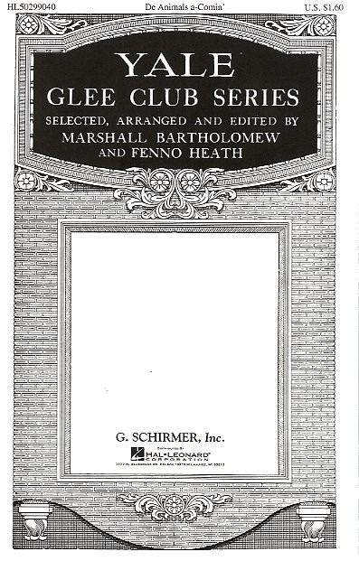 De Animals A-Comin' (arr, Bartholomew) - TTBB