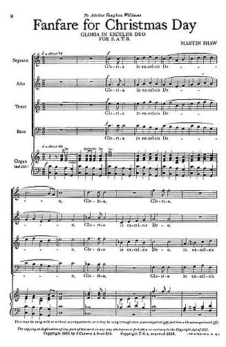 Martin Shaw: Fanfare For Christmas Day (SATB)