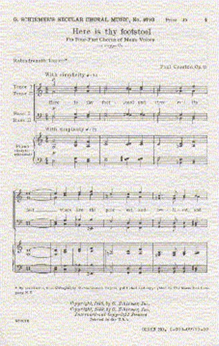 Paul Creston: Here Is Thy Footstool Op.11 (TTBB)